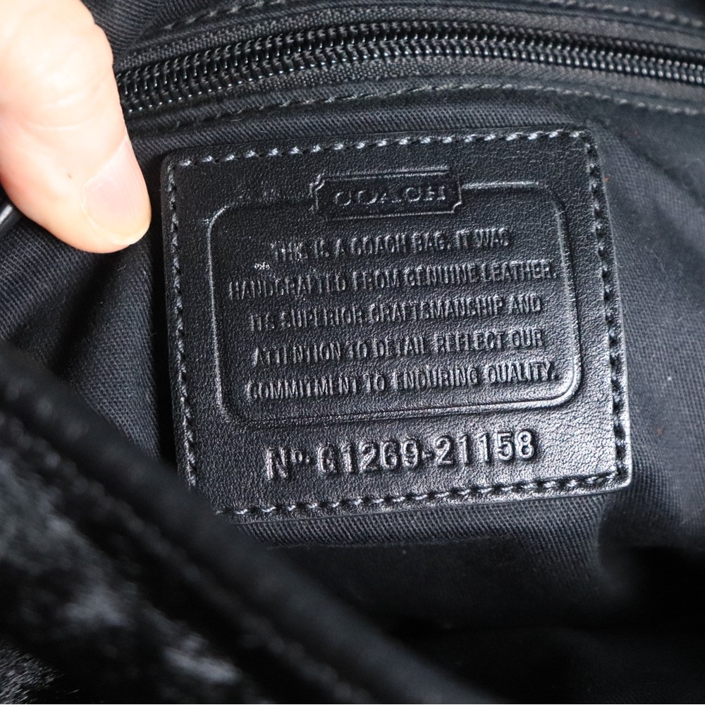 RARE Coach Legacy Black Calf Hair and Leather Duffle Bag Style 21158 - Picture 14 of 14